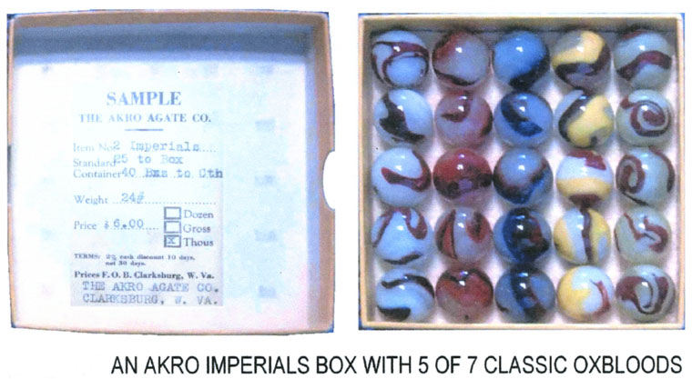 Plate 4 Akro Agate Imperial Box W/Oxbloods