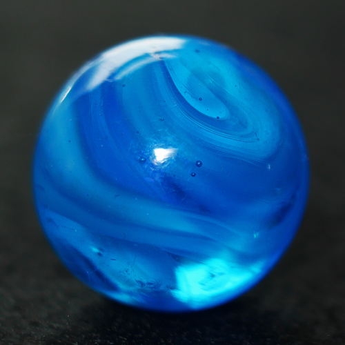 Blue transparent swirl Marble I.D.'s Marble Connection