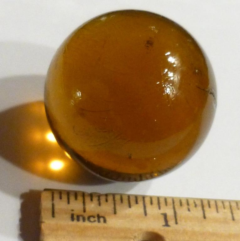 Huge Clear Amber Marble. 1 3/8". 60 grams. Thoughts? Thanks! Marble I