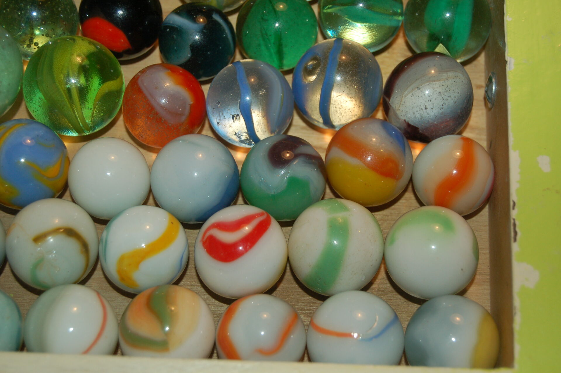 Anything special amongst these large marbles. Marble I.D.'s Marble