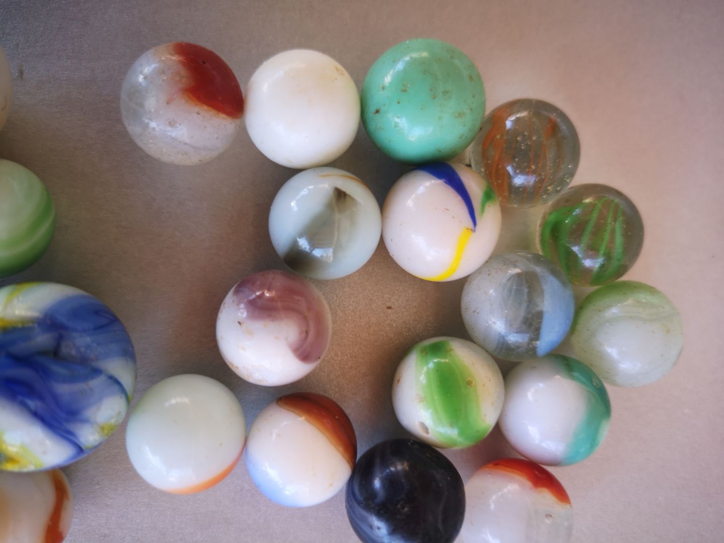 Group of Marbles from a novice Marble I.D.'s Marble Connection