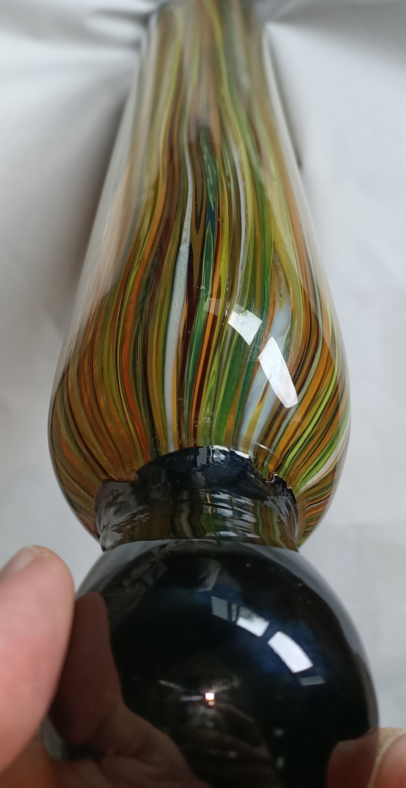 Vintage Hand blown glass rolling pin General Marble & Glass Chat